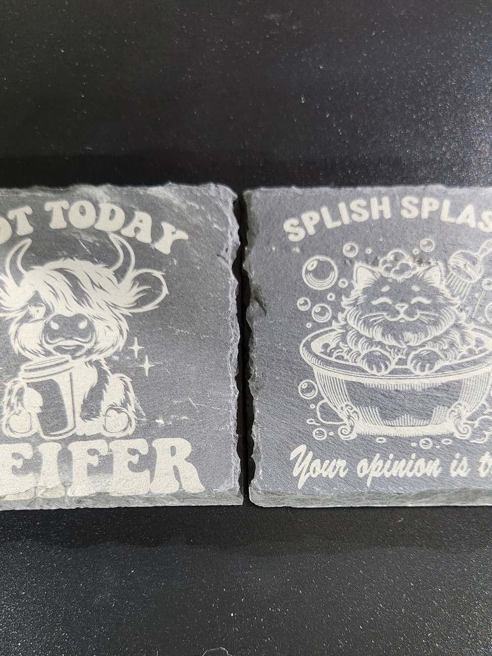 Snarky Slate Coaster Set